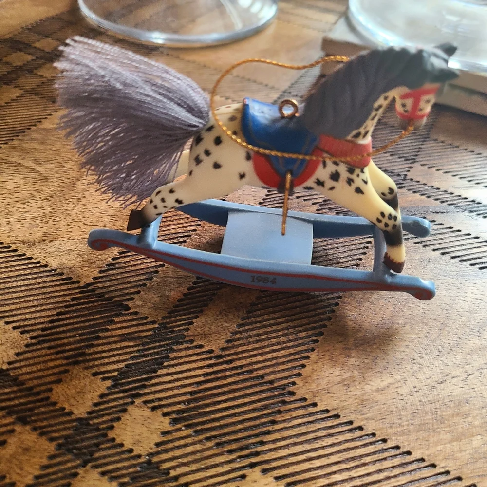 Hallmark rocking horse ornament 1984